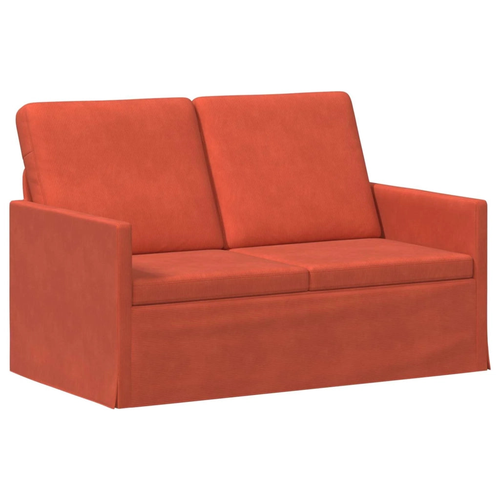 Set di divani 2 pcs Rosso Arancio Tessuto in Cords 3433247