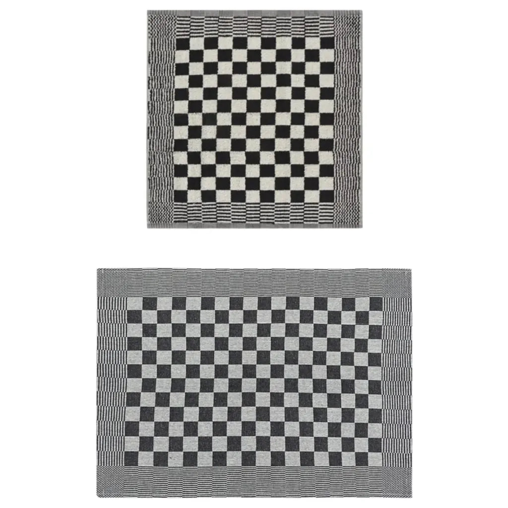 Set Strofinacci 10 pz in Cotone Nero e Bianco 136291