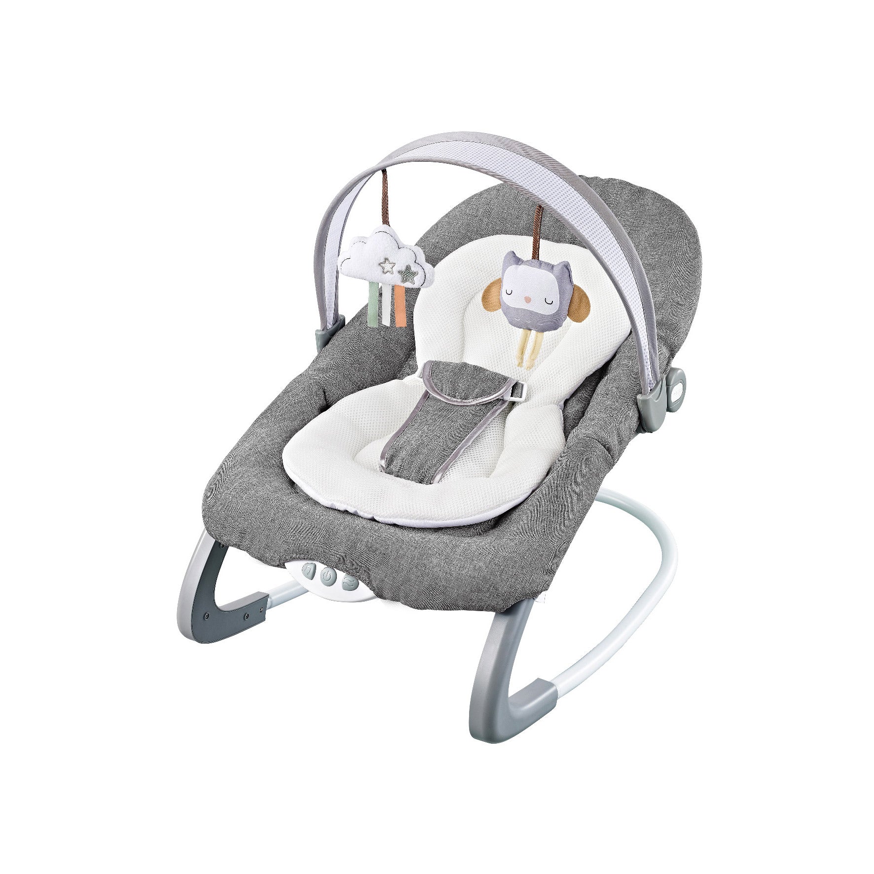 Sdraietta Dondolo con Musica per Bambini 60x68x42 cm  in Acciaio e Poliestere Baby Soft