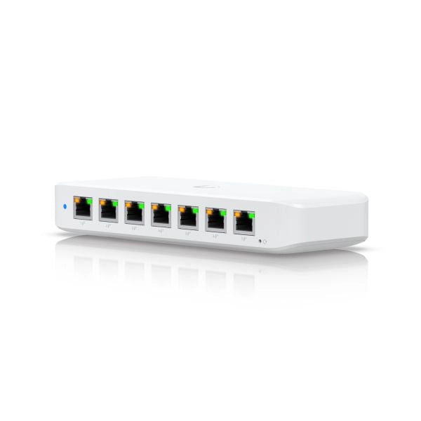 Switch unifi 8p poe ubiquiti usw-ultra-60w-eu l2 compatto 7p gbe poe+  1p gbe -52w poe