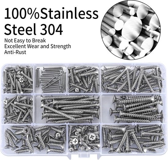 Assortimento di viti a tappo autoassortente, 285 pezzi