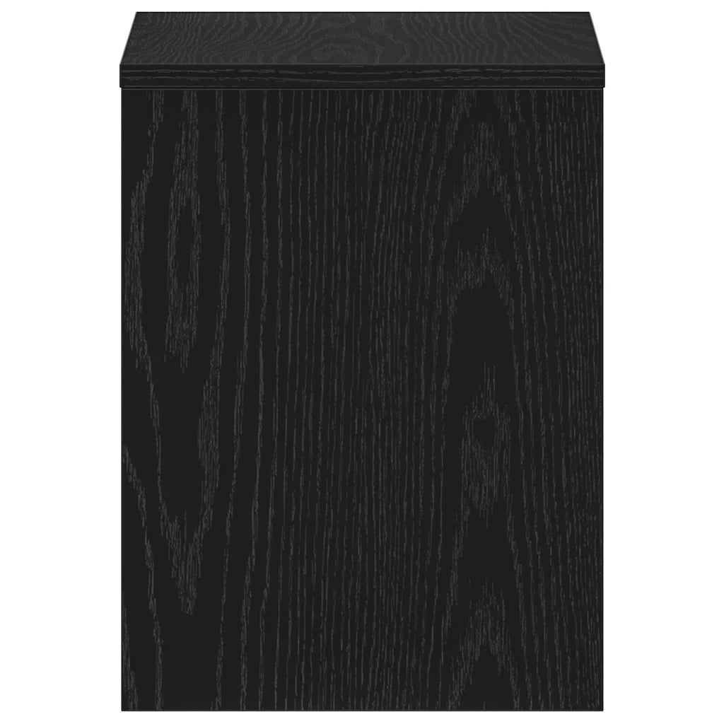 vidaXL Comodino Rovere Nero 40x30x40 cm in Legno Multistrato