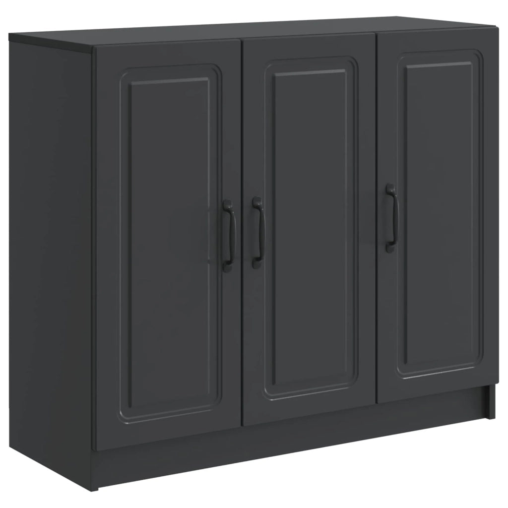 Credenza | Madia | Buffet da pranzo | Armadio da pranzo Nero 89 x 34,5 x 77 cm Legno ingegnerizzato