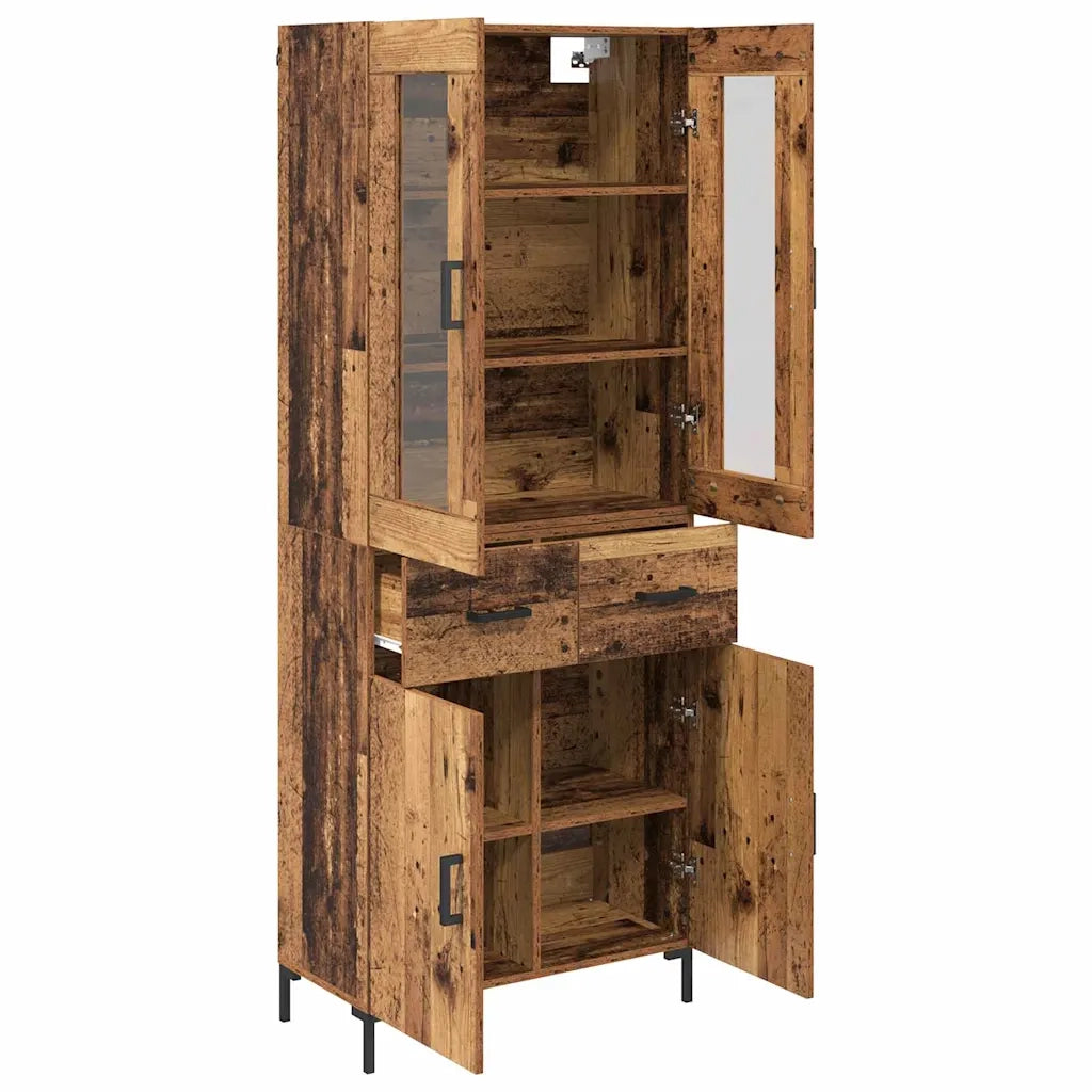 Credenza con cassetto 2 pcs Legno vecchio Legno multistrato