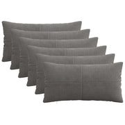 Federa 6 pcs ALMELO Grigio Scuro 40 x 70 cm corduroy 914488