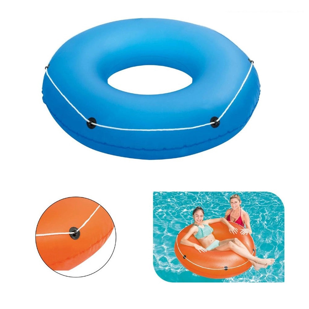 Trade Shop - Ciambella Salvagente Gonfiabile Galleggiante Con Corda Summer Blast Da 119 Cm 36120 -