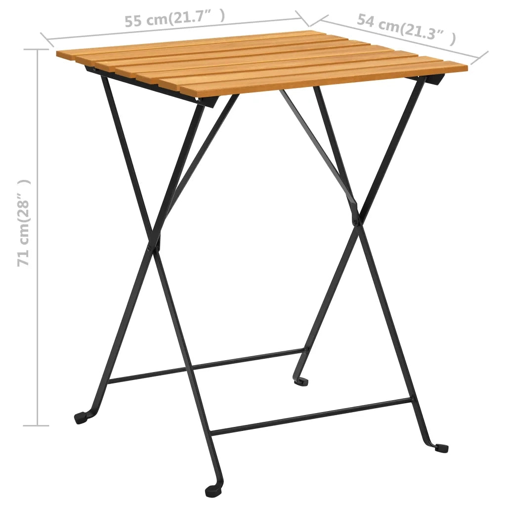 Tavolo da Bistrot 55x54x71 cm in Legno Massello di Acacia cod mxl 34112