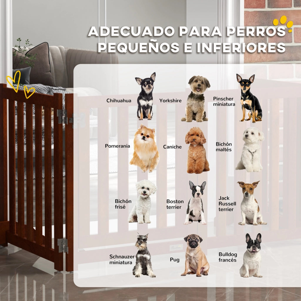 Barriera di Sicurezza per Cani ¨C zephmum ¨C Marrone 205x30x60 cm