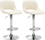 2er Set Barhocker Camden Kunstleder chrom