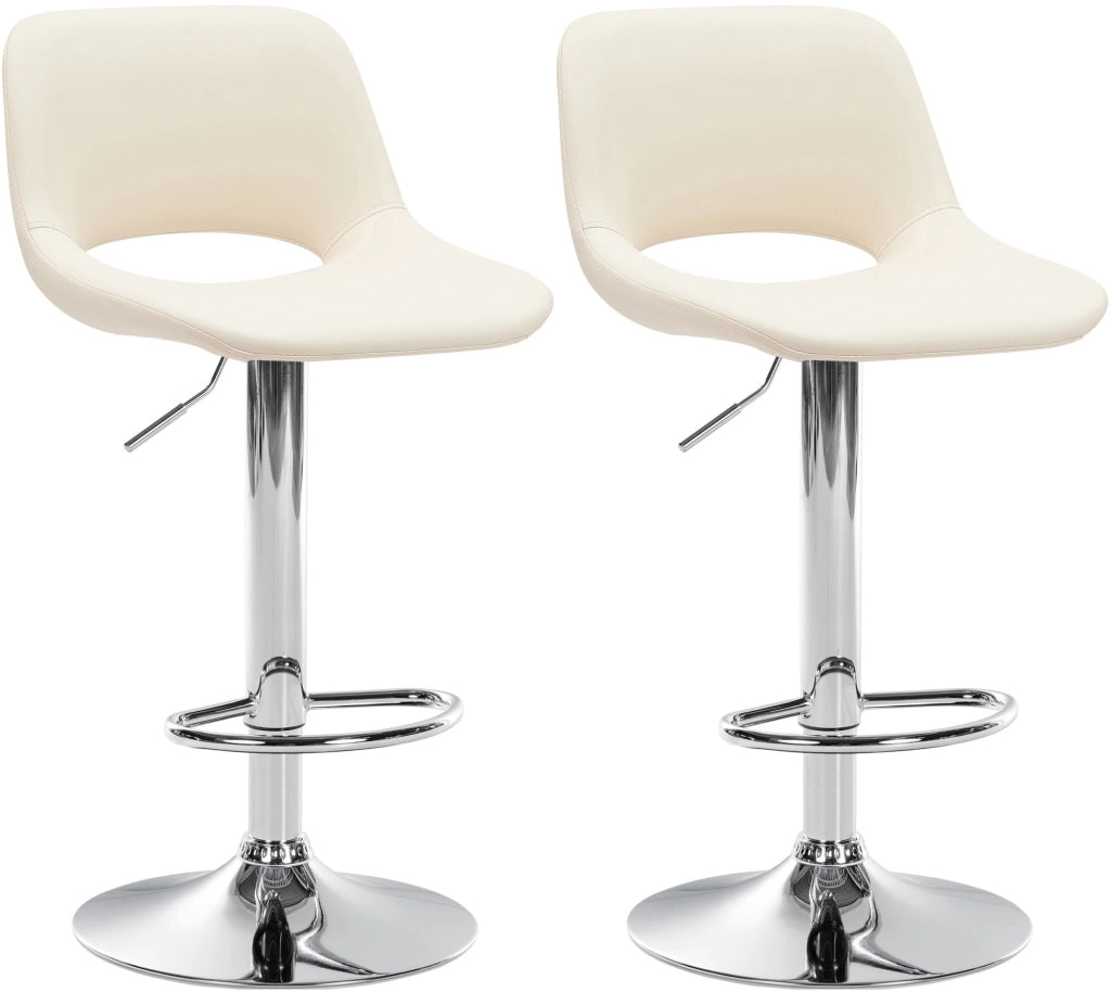 2er Set Barhocker Camden Kunstleder chrom