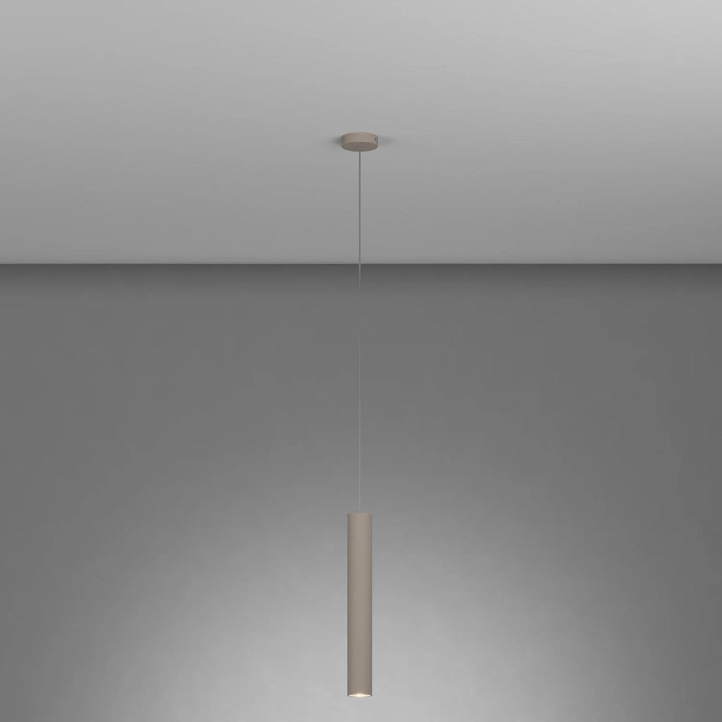 Lampadario Industrial-Minimal Xeana Metallo Marrone 1 Luce Gu10