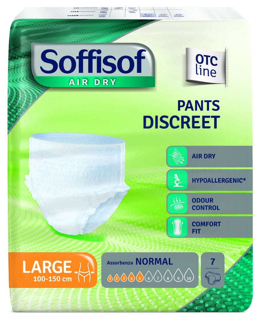 SOFFISOF PANTS DISCREET ASSORBENZA 5 NORMAL MISURA LARGE 7PZ