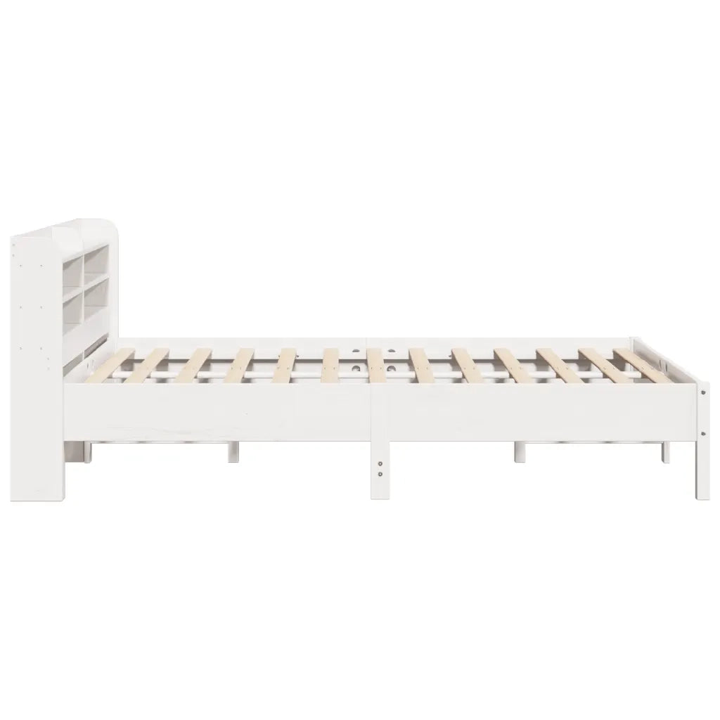 vidaXL Letto senza Materasso Bianco 140x190 cm Legno Massello di Pino