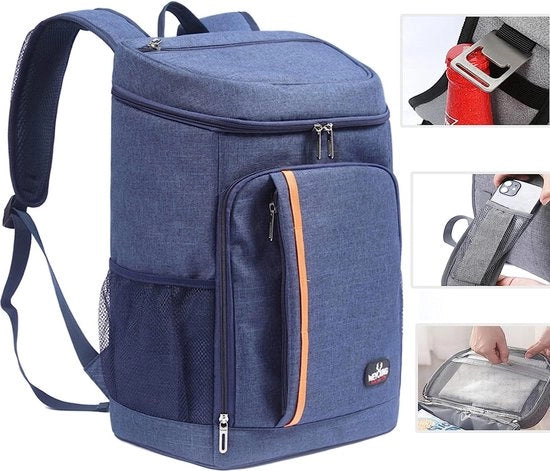 Borsa frigorifera termica da picnic grande isolata per uomo e donna per picnic/BBQ/camping/escursioni/comprare (nero) 28L
