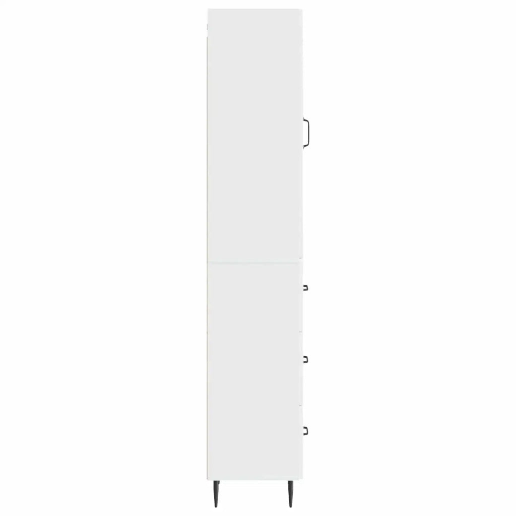 Set di armadi 2 pcs Bianco Lucido 33 x 34,5 x 90 cm