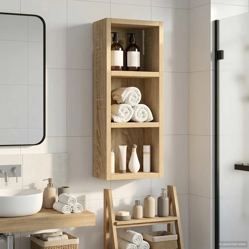 Armadio da Bagno | Mobile da Bagno a muro Rovere Sonoma 20 x 10 x 50 cm