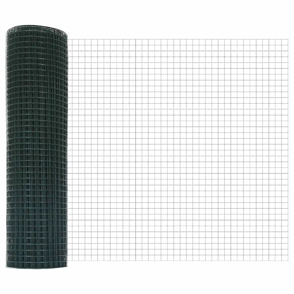 Recinzione con pali. Verde 0.8 x 25 m Acciaio