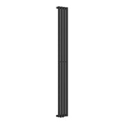 Radiatore a pannello piatto 484 watt acciaio 180 x 24 cm nero 03_0010451