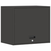 Armadio da garage moderno a parete 60 x 40 x 53 cm con serratura di sicurezza design minimalista in acciaio nero 02_0052841