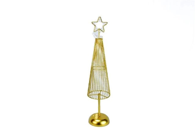 Decorazione Natalizia Forma Albero di Natale con Filo Luminoso 55 cm