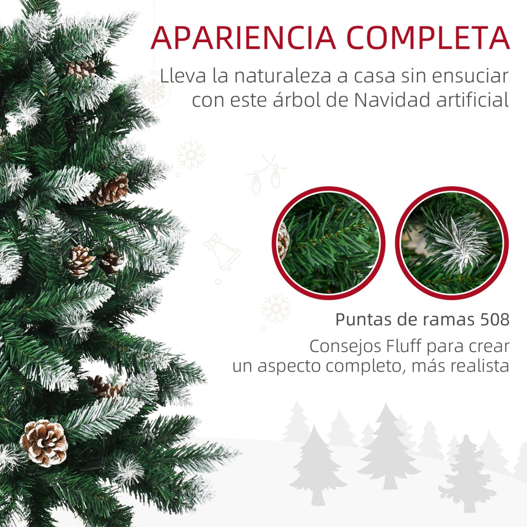 Albero di Natale Artificiale ¨C zephmum ¨C Verde 180 cm con base pieghevole