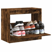 Scarpiera-Scaffale per scarpe Rovere Fumo 80x42x69 cm in Legno Multistrato