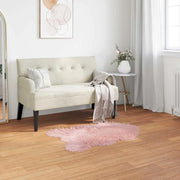 Tappeto in finta TAFALLA Rosa 50 x 80 cm Poliestere