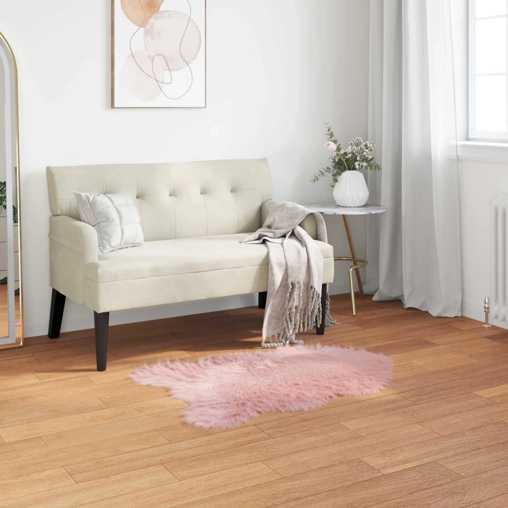 Tappeto in finta TAFALLA Rosa 50 x 80 cm Poliestere