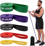 Set di Resistenza Premium 5 pezzi - Gomma Esterica per Fitness con 5 Diversi Livelli di Resistenza - Incluso Borsa di Stoccaggio Lussuosa e Guida all'Uso