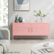 TV Cabinet Pink 105x35x50 Cm Steel