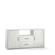 Mobile 2 Ante 2 Cassetti Kit Ossido Bianco cm 174x41x84h - Sarmog