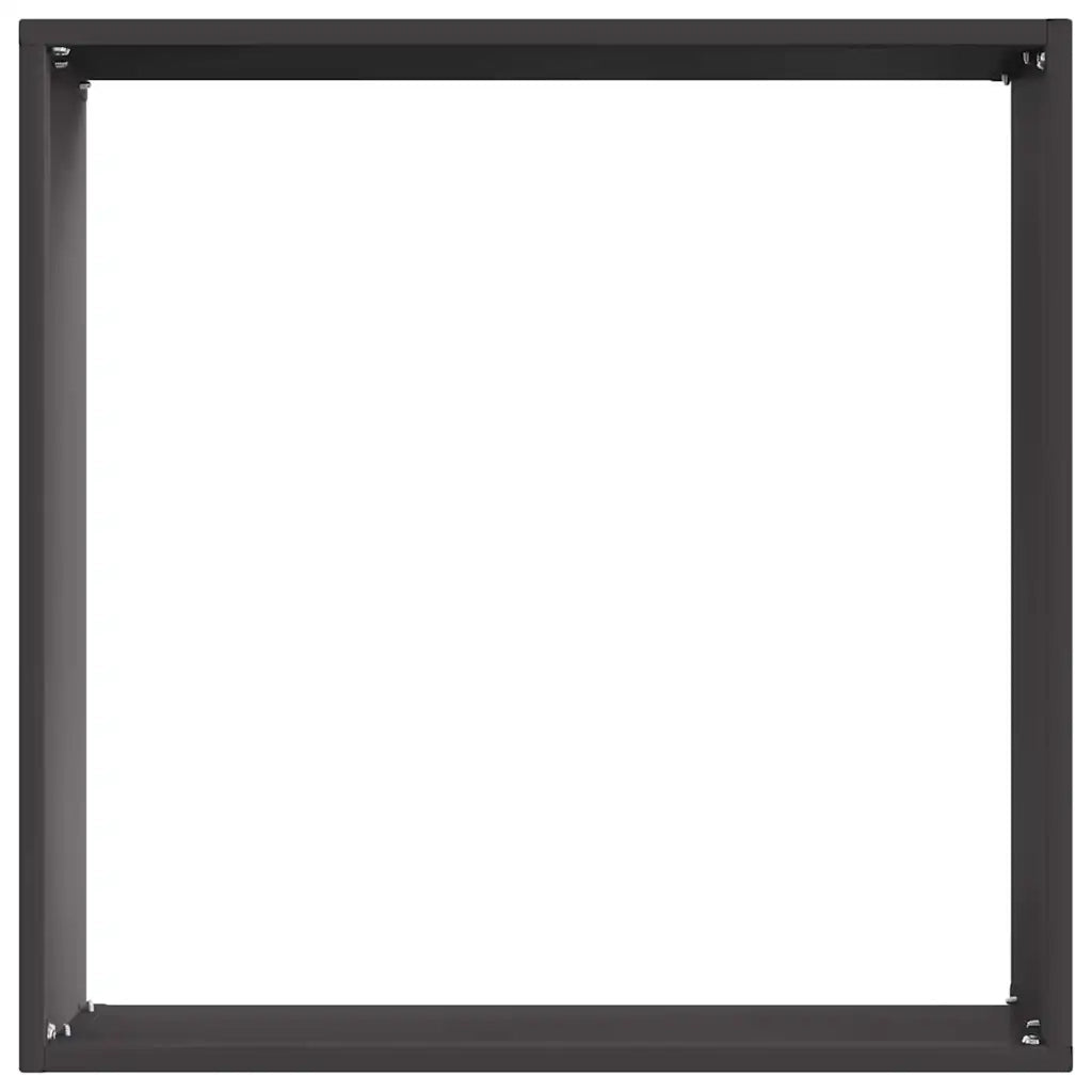 Bordura per Prato 6 pcs Nero 40 x 40 x 13 cm Acciaio