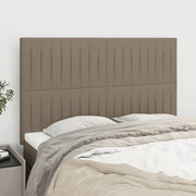 Testiera per Letto-Testata-Testiera Decorativa Tortora 144x5x118/128 cm Tessuto 697947