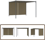 Pergola Tiroirabile - 3x3m - Taupe Pergola per Giardino - Accessori Giardino - Decorazione Esterna - Veranda - Ombreggiatura Esterna
