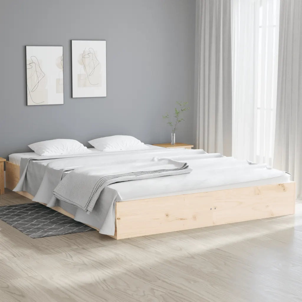 Giroletto senza Materasso Ambrato in Legno Massello 140x200 cm 820042