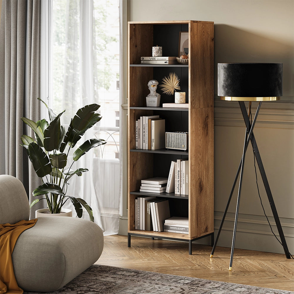 Vicco Libreria Quercia vichinga 60 x 180 cm con 5 scomparti