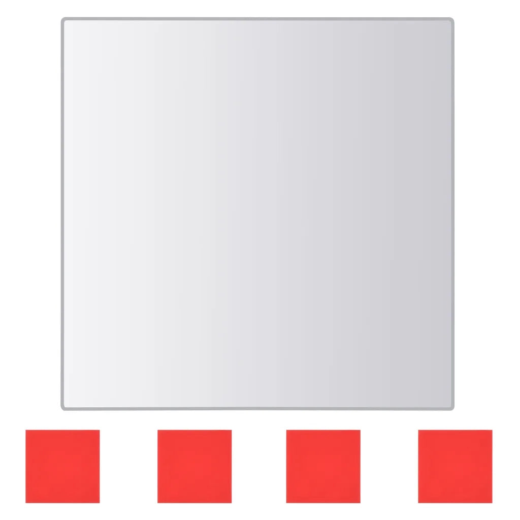 24 pz Piastrelle a Specchio Quadrate in Vetro CFW7843673