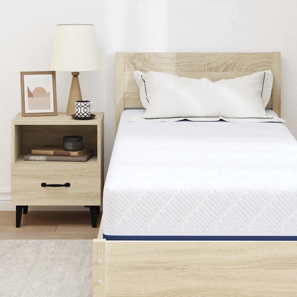 vidaXL Materasso Bianco e Blu 70 x 200 cm Schiuma