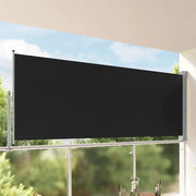Tenda da Sole Laterale Retrattile-Tenda parasole per balcone 140 x 300 cm Nera 327076