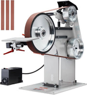 Macchina per taglio di cintura, 72 x 2 pollici Macchina per levigazione di cinta con velocità variabile con VFD, 1500 W Trimmer con 3 forme di abrasione