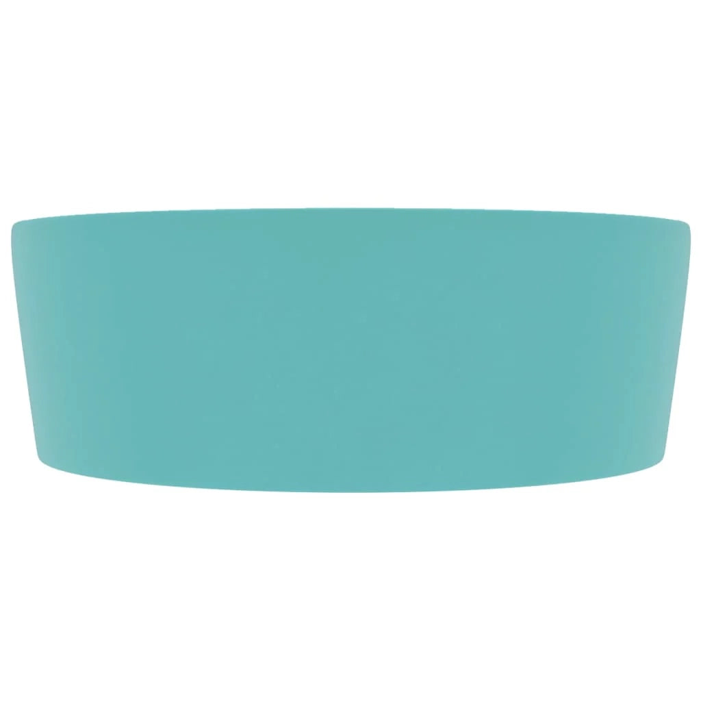 Lavabo Luxury con troppopieno 36 x 13 cm ceramica verde chiaro opaco 02_0002777