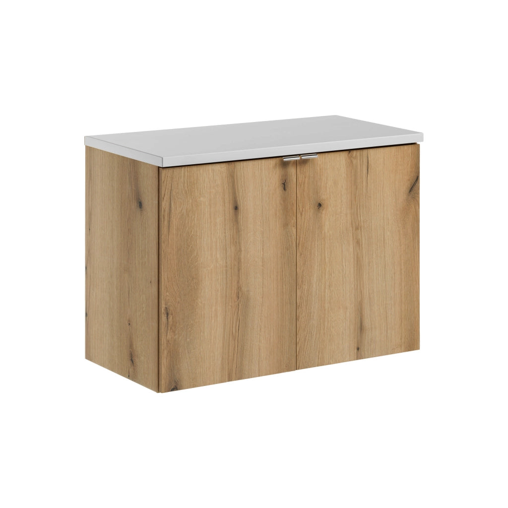 Set mobili bagno 80 cm con piano Nova Oak 80 x 1401 x 40 cm