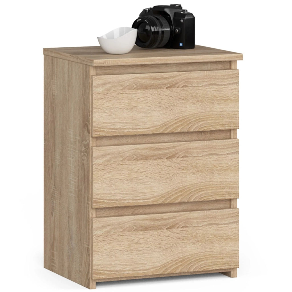 Comodino AKORD CL3 Sonoma Quercia 40 cm 3 cassetti 40x35x57 cm