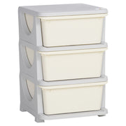 Letto contenitore per bambini con 3 cassetti ¨C Zephmum ¨C 37x37x56,5 cm, crema, plastica