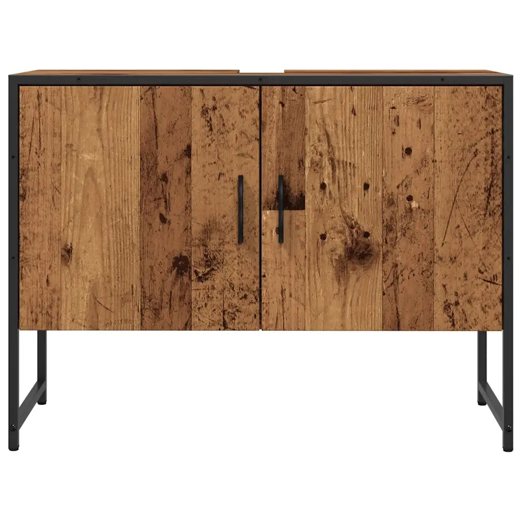 Mobile da Bagno Legno Antico 80x33x60 cm in Truciolato