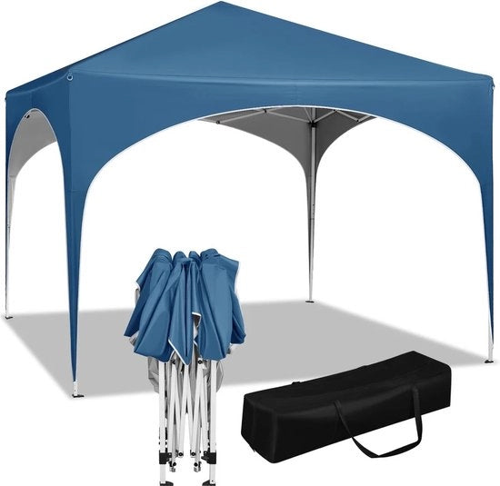 Pavilione da Festa - Inflabili - Impermeabile - Ripiegabile - Con Tasca Portatile e Cavo Extra - Struttura Extra Solida - 3x3 Metri - Blu