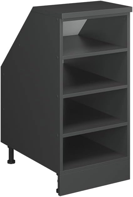 Armadio per tetto spiovente Rion, Antracite, 40 x 81.8 cm con 4 scomparti, carcassa 60 cm profondità, adatto per il salvaspazio sotto tetti spioventi