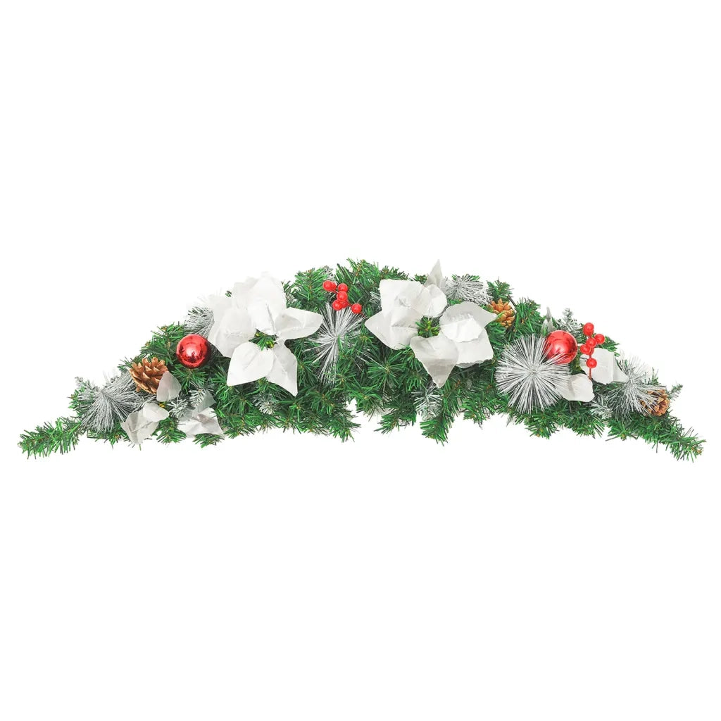 Ghirlanda di Natale ad Arco con Lucine LED-Decorazioni natalizie Verde 90 cm in PVC 962138