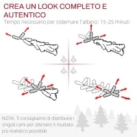 Albero di Natale Artificiale Innevato 150cm con 676 Rami e Pigne, Apertura Automatica e Base Pieghevole, Verde