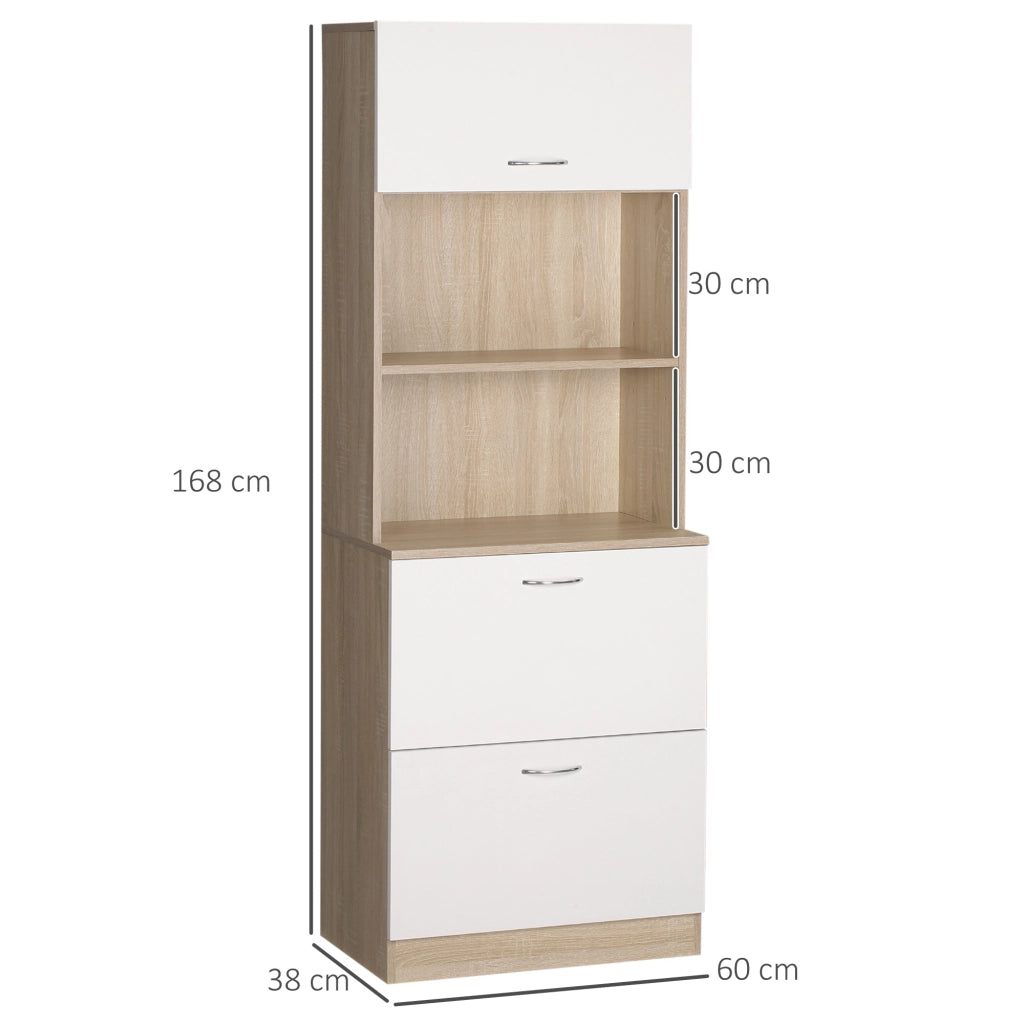 Mobile cucina contenitore ¨C Xylo ¨C 2 cassetti 1 anta bianco MDF 60x38x168 cm